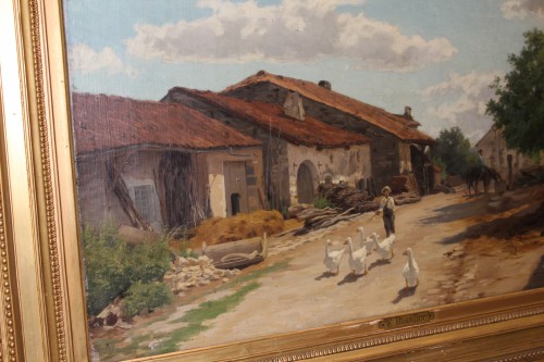 Napoléon III - Cour de ferme dans les Vosges - Edouard Louis Boudier (1845/1903) 