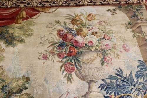 XIXe siècle - Retour de chasse - Tapisserie d'Aubusson d'époque Napoléon III 