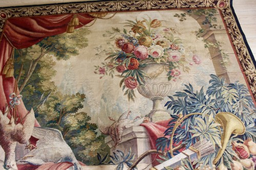 Antiquités - Retour de chasse - Tapisserie d'Aubusson d'époque Napoléon III 