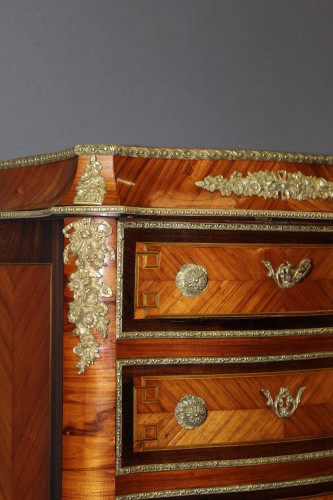 Antiquités - Secrétaire Napoléon III en marqueterie et bronze