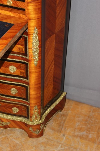 Antiquités - Secrétaire Napoléon III en marqueterie et bronze
