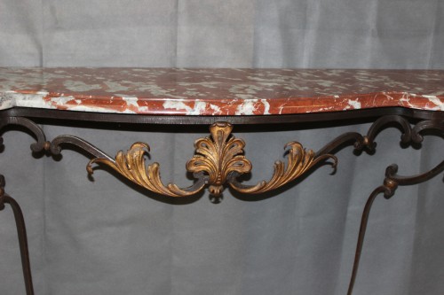 Mobilier Console - Console en fer forgé fin XIXe