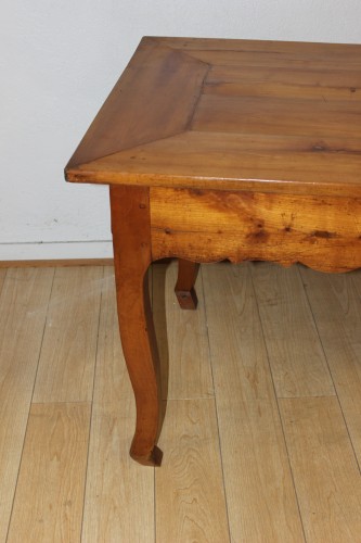 Antiquités - Table de ferme de en merisier milieu du XIXe siècle