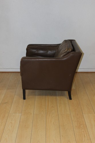 Paire de fauteuils en cuir par Borge Mogensen vers 1970 - 