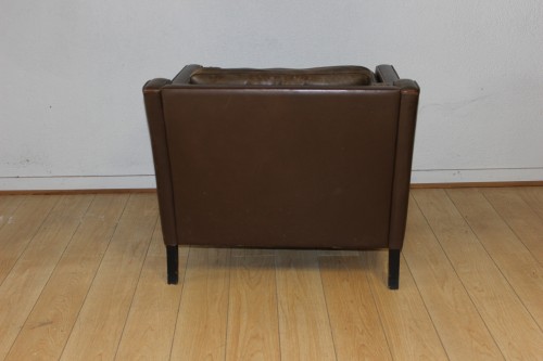  - Paire de fauteuils en cuir par Borge Mogensen vers 1970