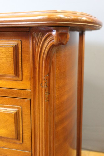 Bureau Plat Art Nouveau en Acajou signé Emile Gallé - Mobilier Style Art nouveau