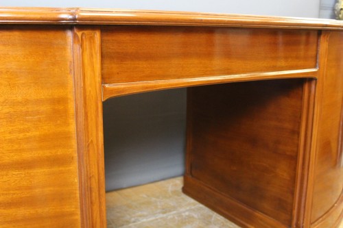 Antiquités - Bureau Plat Art Nouveau en Acajou signé Emile Gallé