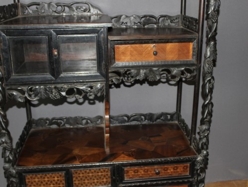 Mobilier Bibliothéque, vitrine - Cabinet en marqueterie fin XIXe