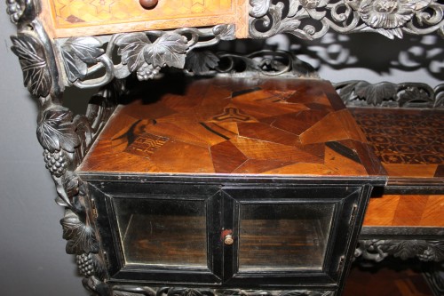 Antiquités - Cabinet en marqueterie fin XIXe