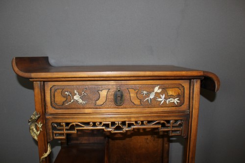 Cabinet dans le goût du Japon signé Bastet à Lyon vers 1900 - Antiquités Christophe Rochet