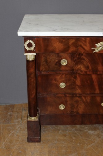 Commode Empire en acajou début XIXe - Mobilier Style Empire