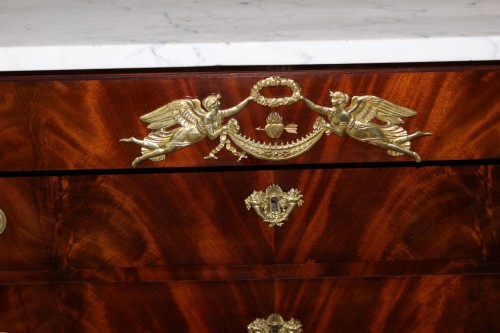 XIXe siècle - Commode Empire en acajou début XIXe