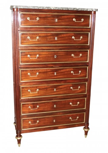 Semainier louis XVI en acajou