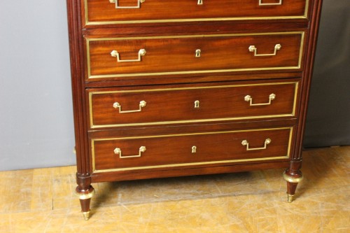 Semainier louis XVI en acajou - Antiquités Christophe Rochet