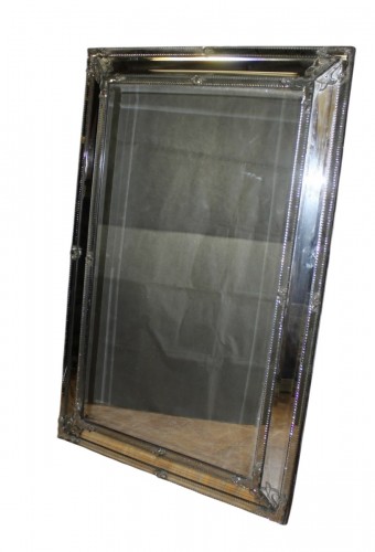 Grand miroir de Venise à parecloses XIXe