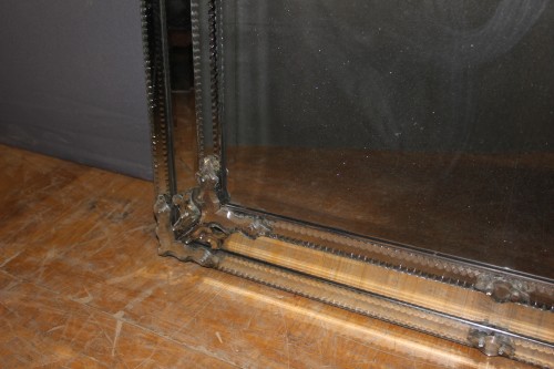 Grand miroir de Venise à parecloses XIXe - Napoléon III