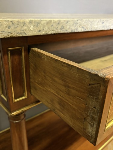 Antiquités - Console d'époque Directoire en noyer