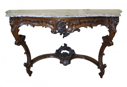 Console en noyer fin XIXe