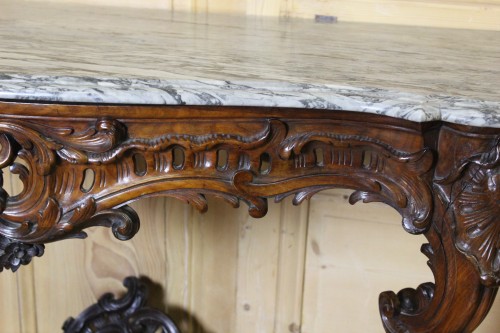 XIXe siècle - Console en noyer fin XIXe