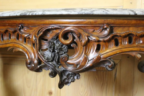 Napoléon III - Console en noyer fin XIXe