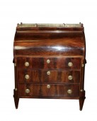 Commode secrétaire Empire à cylindre  en acajou