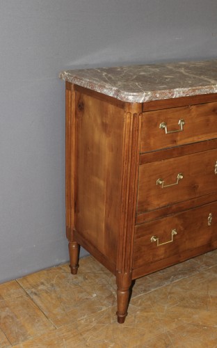 Commode Louis XVI en Merisier XVIIIe - Mobilier Style Louis XVI