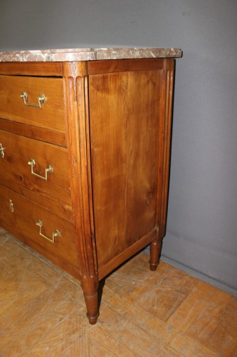Mobilier Commode - Commode Louis XVI en Merisier XVIIIe