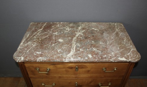 Commode Louis XVI en Merisier XVIIIe - Antiquités Christophe Rochet