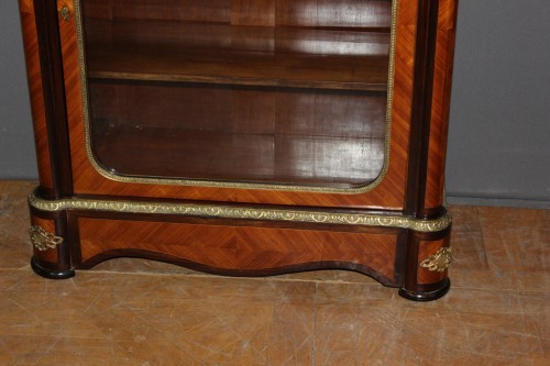 Mobilier Bibliothéque, vitrine - Vitrine Napoléon III en marqueterie vers 1880
