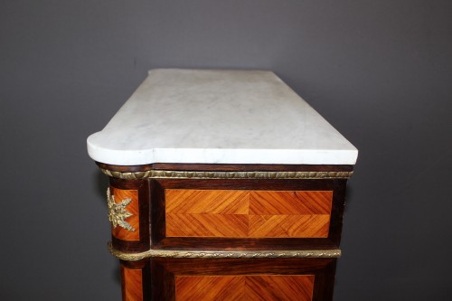 Antiquités - Vitrine Napoléon III en marqueterie vers 1880