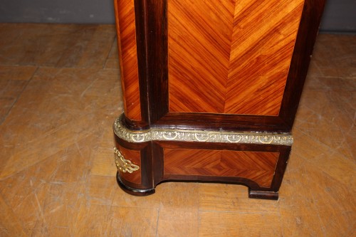 Antiquités - Vitrine Napoléon III en marqueterie vers 1880