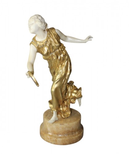 Femme au tambourin par Affortunato Gori