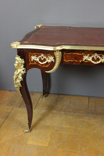Bureau en marqueterie et bronze d'époque Napoléon III - Napoléon III