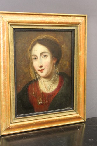 Tableaux et dessins Tableaux XVIIe siècle - Paire de portraits, École française du XVIIe