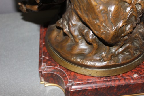 Antiquités - La Joueuse de Mandoline par Paul Eugène Mengin (1853-1937)