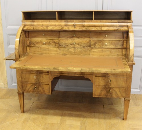 Mobilier Bureau et Secrétaire - Bureau à cylindre d'époque Restauration