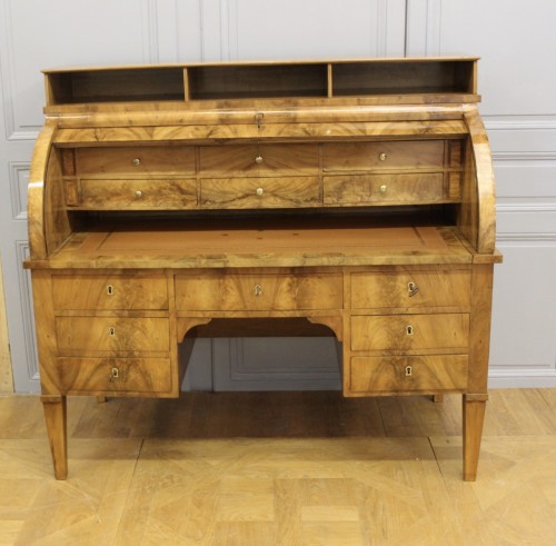 XIXe siècle - Bureau à cylindre Restauration