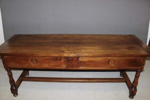 Mobilier Table & Guéridon - Table de ferme Bressane en merisier du XVIIIe siècle