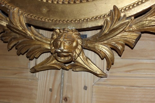 Miroir en bois doré et sculpté Louis XVI - Antiquités Christophe Rochet