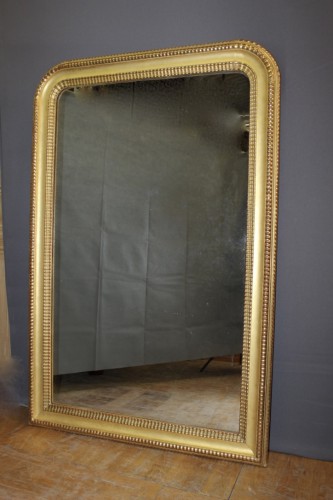 Grand miroir Louis Philippe doré XIX