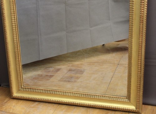 Grand miroir Louis Philippe doré XIX - Miroirs, Trumeaux Style Louis-Philippe