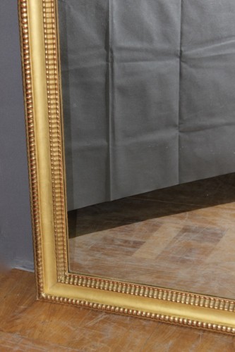 Grand miroir Louis Philippe doré XIX - Antiquités Christophe Rochet