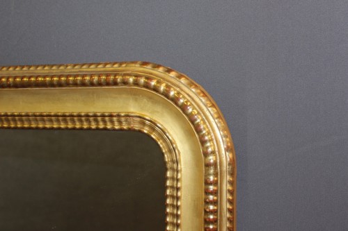 Grand miroir Louis Philippe doré XIX - Louis-Philippe