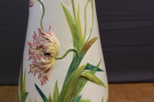 Art nouveau - Delphin Massier (1836 - 1907) - Cache pot et colonne