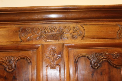 Armoire bressane en noyer fin XIXe - 