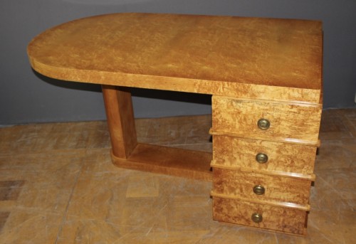 Art Déco - Norwegian birch Art Deco flat desk circa 1930