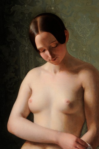 Julius Exner (1825-1910) - Model undressing - 
