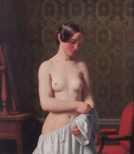 Restauration - Charles X - Julius Exner (1825-1910) - Model undressing
