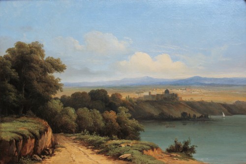 Antoine-Claude Ponthus-Cinier (1812-1885) - Le lac d’Albano, Castel Gandolfo