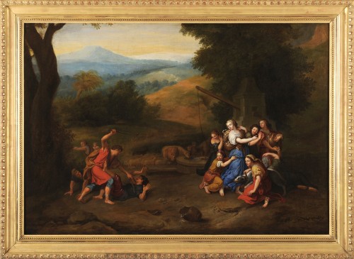 Atelier de Louis de Boullogne (1654-1733) - Moïse défendant les filles de Jéthro